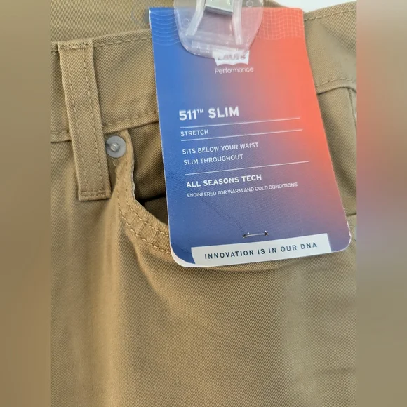 NWT Levi's Men's 511 Slim Stretch Pants Size 28x30 - Picture 4 of 7